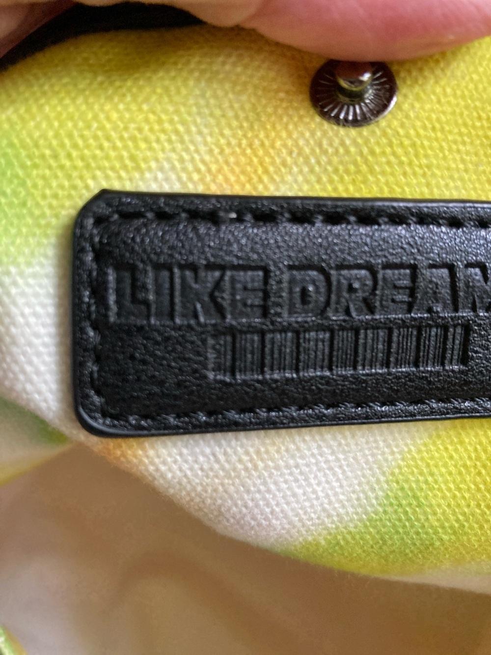 Like Dreams Tie-Dye Canvas Tote Bag in Yellow Multi-Color - Picture 5 of 10